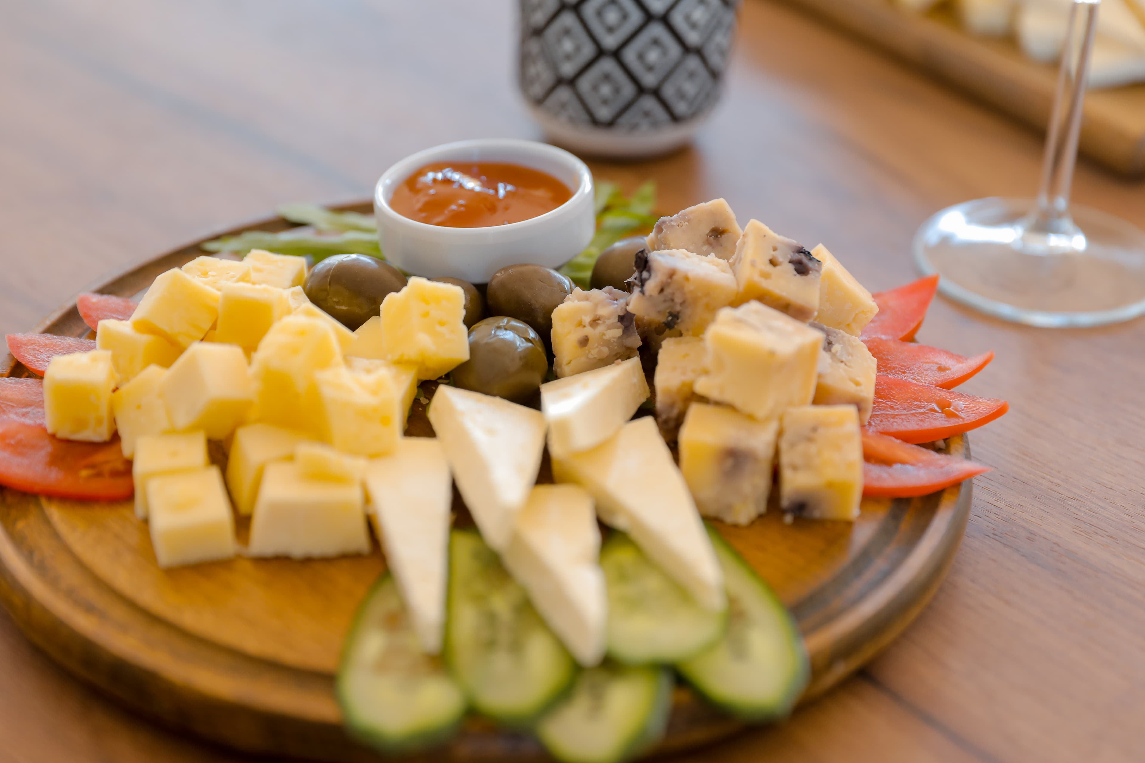 Cheese and charcuterie board